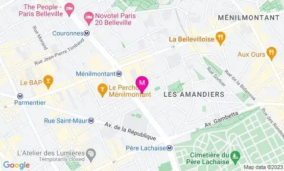 Localisation Pizzeria Popine