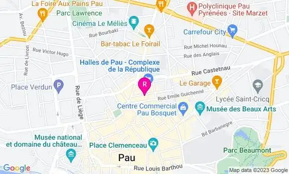 Localisation Bistrot des Halles