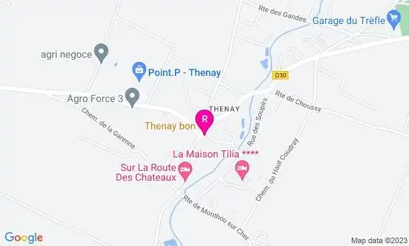 Localisation Restaurant  Thenay Bon