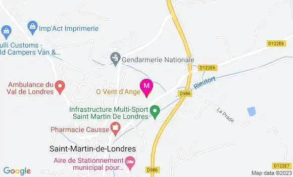Localisation Restaurant  O Vent d