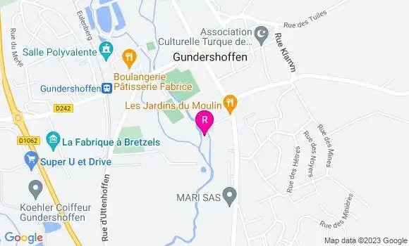 Localisation Restaurant  Les Jardins du Moulin