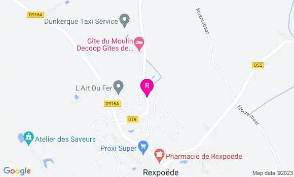 Localisation Restaurant  La Friterie du Parc
