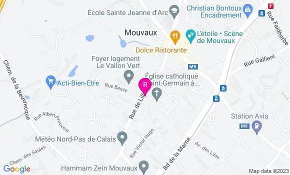Localisation Restaurant  Un Chien Dans Un Jeu de Quilles