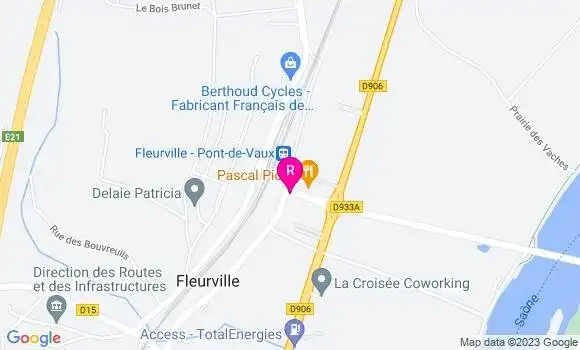 Localisation Restaurant de la Gare