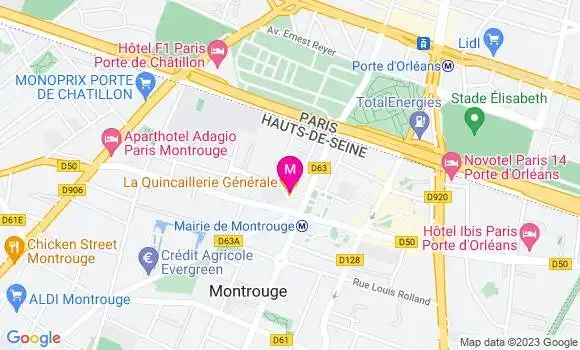 Localisation Restaurant  La Quincaillerie Générale