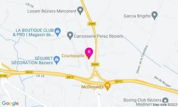 Localisation Restaurant Grill Courtepaille
