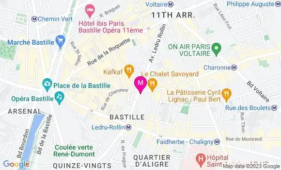 Localisation Le Bistrot du Peintre