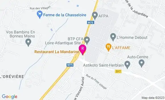 Localisation Restaurant  La Mandarine