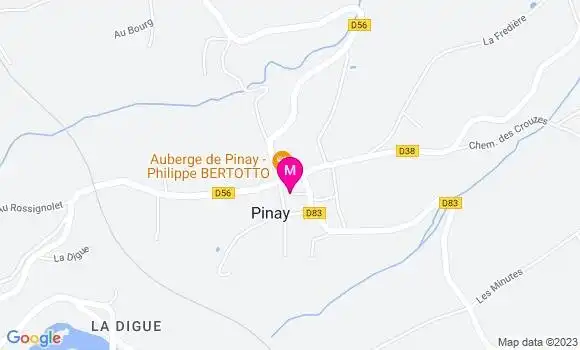 Localisation Auberge de Pinay