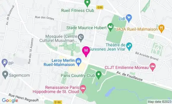 Localisation Restaurant  Le Petit Saint Cloud