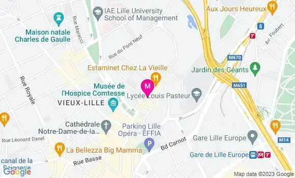 Localisation Le Bistrot Lillois