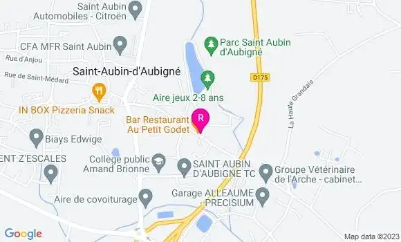 Localisation Restaurant Bar Au Petit Godet