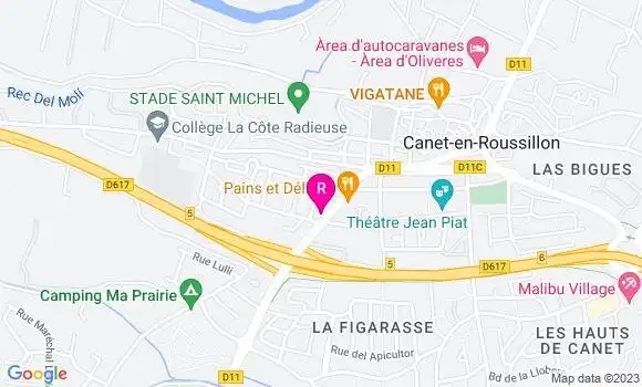 Localisation Restaurant  La Comedia