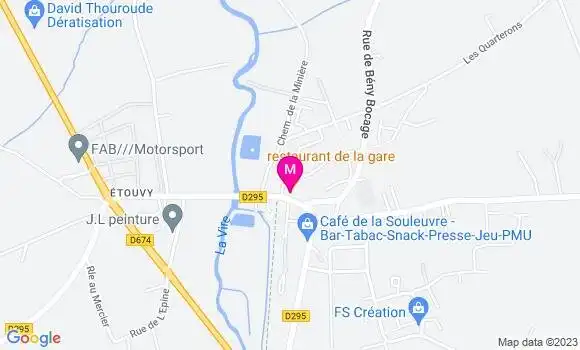 Localisation Restaurant de la Gare