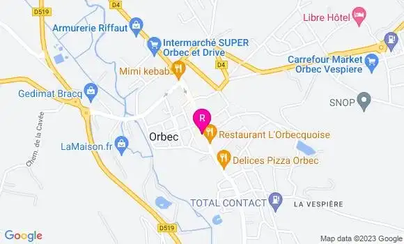 Localisation Restaurant  Au Touriste Bar
