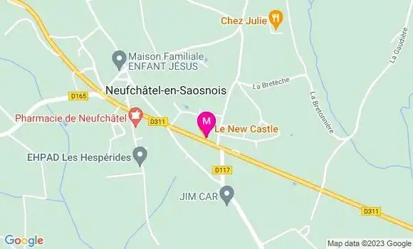 Localisation Restaurant  Le New Castle