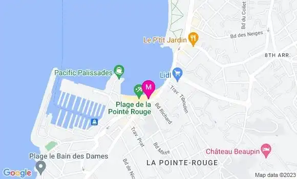 Localisation Restaurant  Le Lagon Bleu