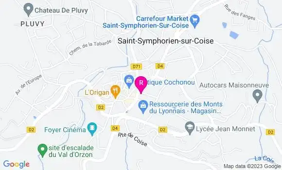 Localisation Brasserie des Terreaux
