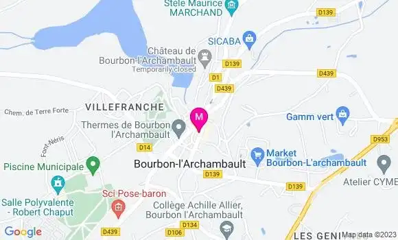 Localisation Restaurant Gastronomique Les Bourbons