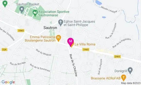 Localisation Restaurant Italien La Villa Roma