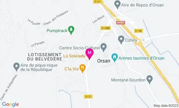 Localisation Restaurant  La Soleïade