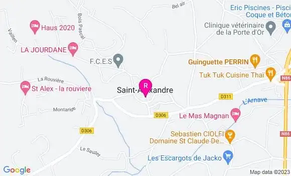 Localisation Auberge Le Bienheureux