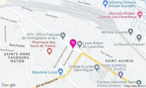 Localisation Carte Bistrot Saint Acheul