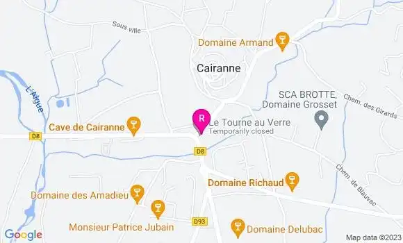 Localisation Restaurant  Le Tourne au Verre