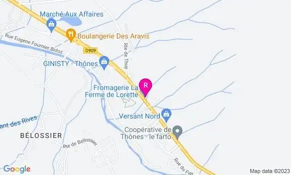 Localisation Restaurant  La Ferme de Lorette