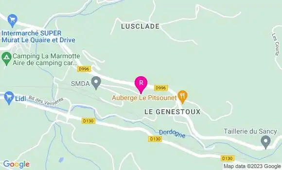 Localisation Auberge Le Pitsounet