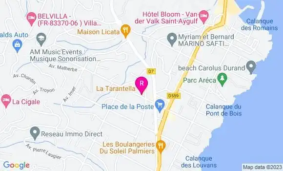 Localisation Restaurant  La Tarantella
