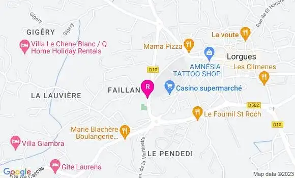 Localisation Brasserie la Lorguaise