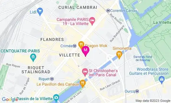 Localisation Restaurant  La Peniche du 19ème