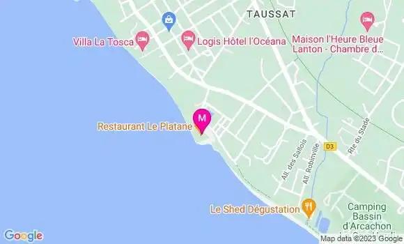 Localisation Restaurant  Le Platane