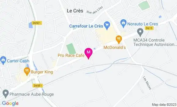 Localisation Restaurant  Pro Race Café