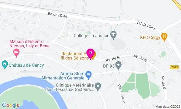 Localisation Restaurant  Au Fil des Saisons