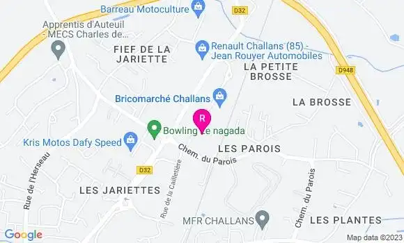 Localisation Restaurant Bar La Romazière