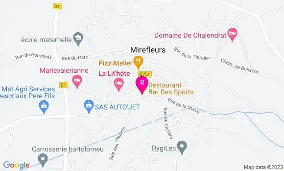 Localisation Restaurant Bar des Sports