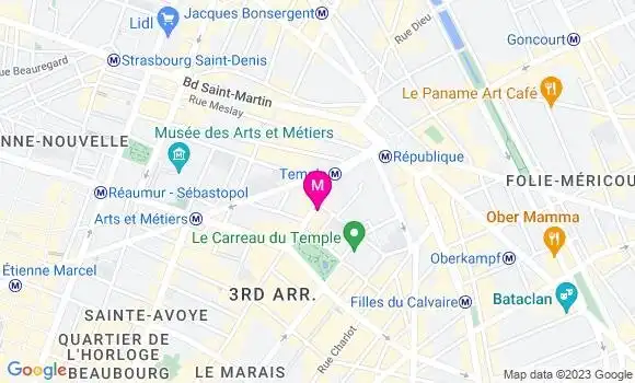 Localisation Restaurant  La Tour du Temple