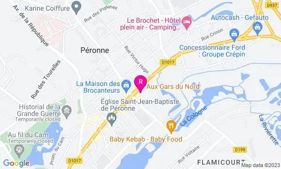 Localisation Restaurant  Aux Gars du Nord
