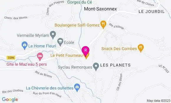 Localisation Restaurant  Le Petit Fourneau