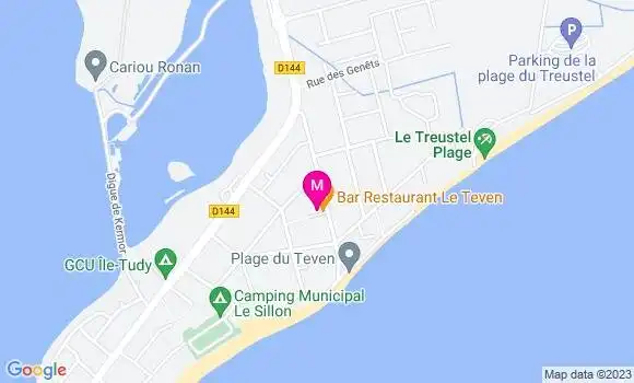Localisation Restaurant Bar Le Teven