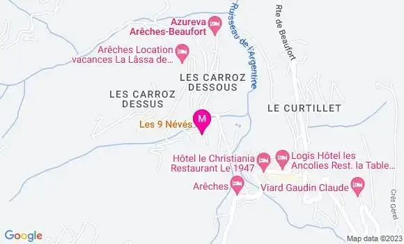 Localisation Restaurant  Les 9 Névés