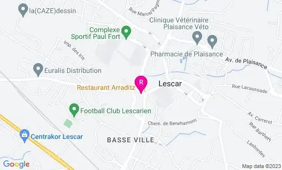 Localisation Restaurant Gastronomique Arraditz