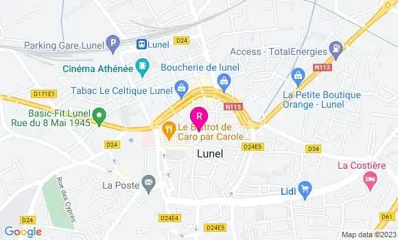 Localisation Restaurant  L