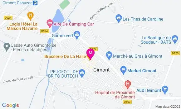Localisation Brasserie de la Halle
