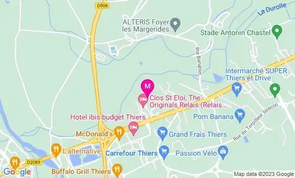 Localisation Restaurant  La Table du Clos Saint Eloi