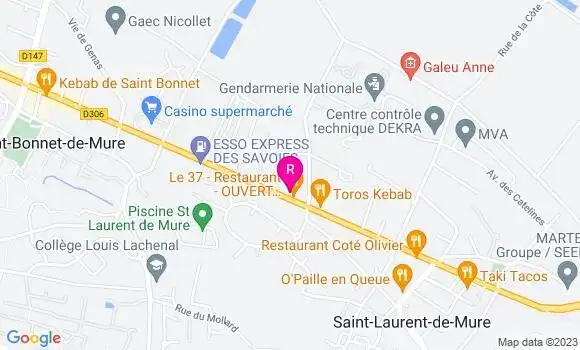 Localisation Restaurant  Le 37