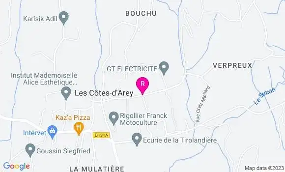Localisation Pizzeria La Sarazine