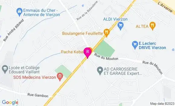 Localisation Pizzeria Flam Bar